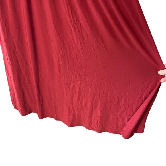 Truth & fable NWT Deep Red Maxi Dress Multi-way halter large made in turkey - Picture 3 of 11